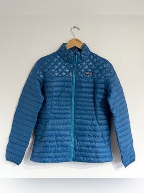 Patagonia AlpLight Down Jacket Lagom Blue Quilted Packable Coat